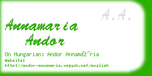 annamaria andor business card